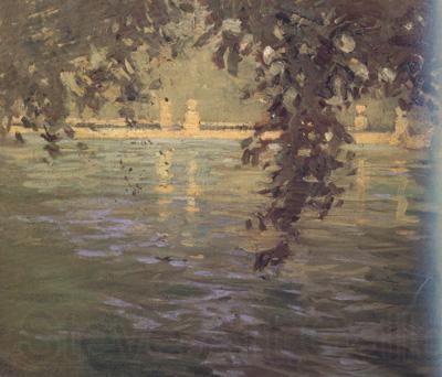 Fujishima takeji Pond Villa d'Este (nn02) Spain oil painting art